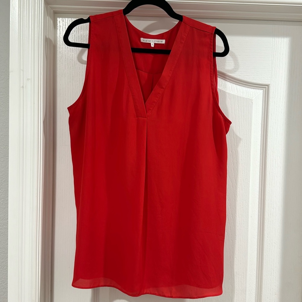 Red Blouse, Tank Top Violet + Claire
